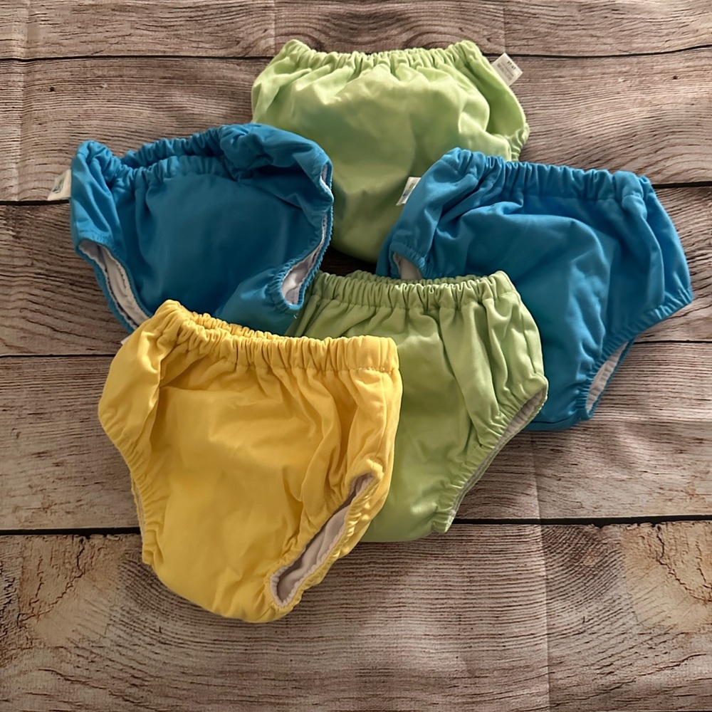 Vibrant Diaper Covers Set - Blue, Green, Yellow